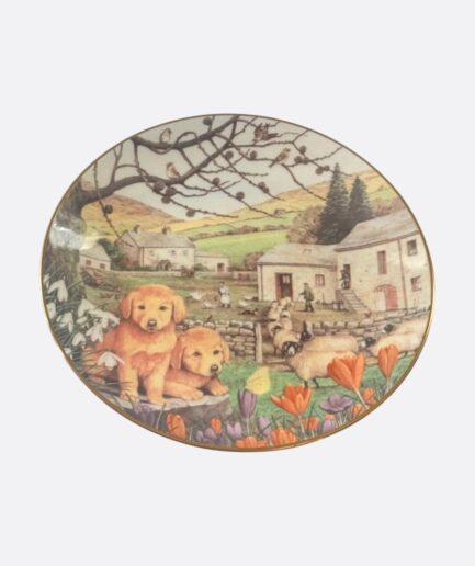 Franklin Mint “Barnyard Blooms” – 1987 Limited Edition Bone China Tabak