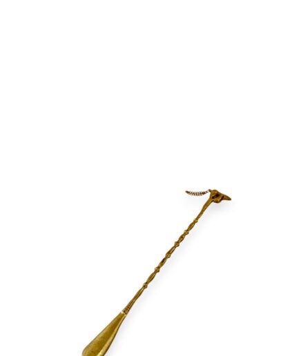 Şapkalı Adam Figürlü Pirinç Ayakkabı Çekeceği – Vintage Tarz