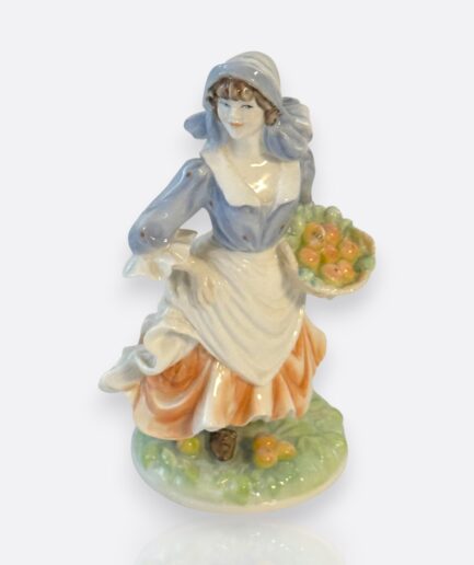 Royal Worcester – Porselen Figür“Rosie Picking Apples” (Old Country Ways, 1986)