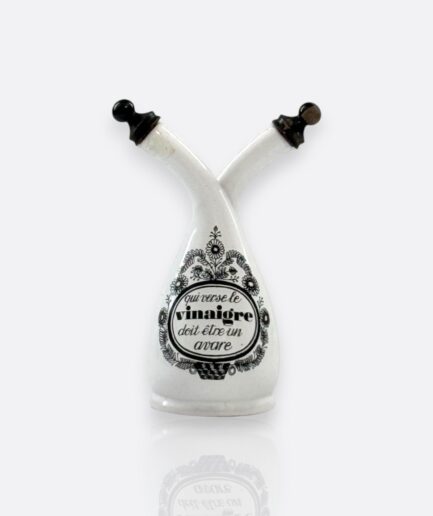 Estello Italy – Çift Ağızlı Vinegar & Oil Seramik Şişe (1970’ler)