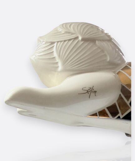 Goebel 1985 – Art Deco Tarzı Porselen Kedi Figürü