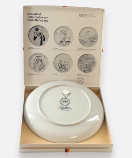 Rosenthal “Teller-Satire” – Ernst Maria Lang (Franz Josef Strauss) – Limitierte Edition Tabak
