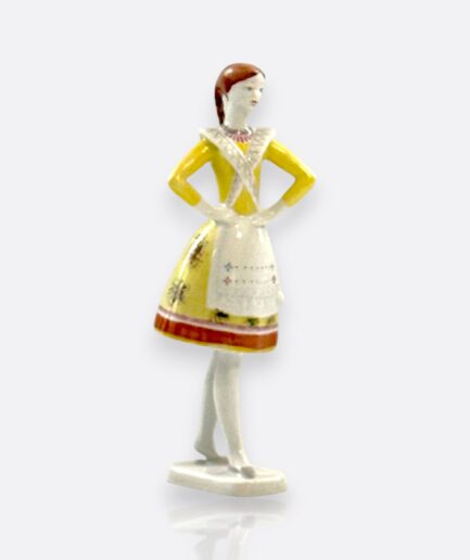 Herend Hungary – “Folk Dancer Lady” El Boyaması Figür (Model 4834)